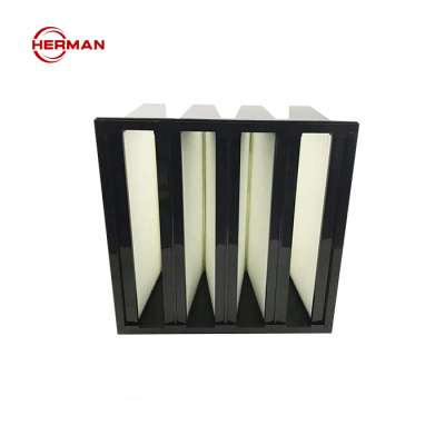 "High Efficiency V-bank Shape Hvac System Hepa Air Filter